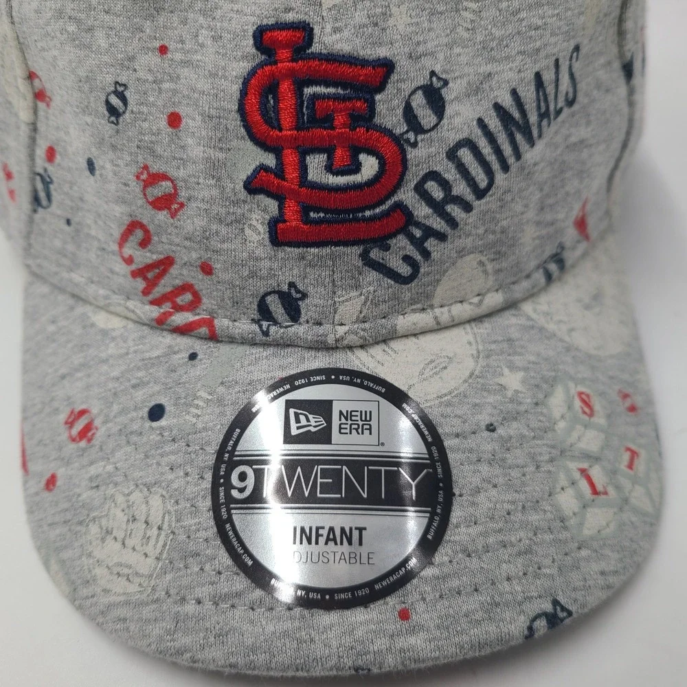 Infant St Louis Cardinals Hat One Size New Era 9Twenty Gray MLB All Over Print